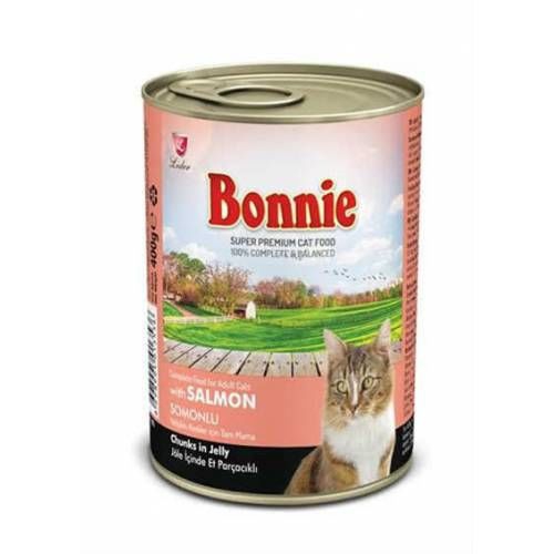 Bonnie Jöle İçinde Parçacıklı Somonlu Kedi Konservesi 400 gr