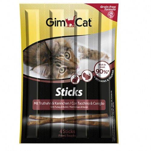 Gimcat Sticks Hindili ve Tavşanlı Kedi Ödül Maması 4 x 20 