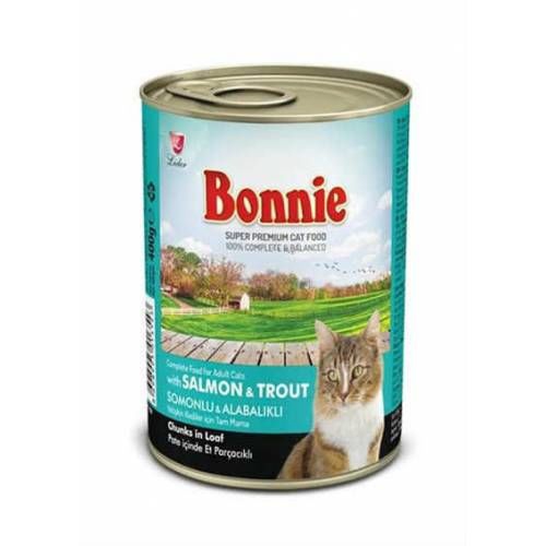 Bonnie Somonlu ve Alabalıklı Kedi Konservesi 400 Gr